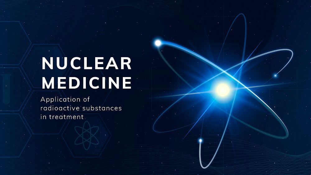 Nuclear medicine science template psd atom presentation