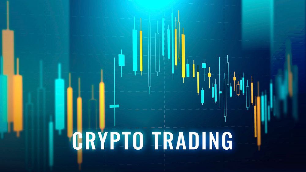 Crypto trading investment template vector digital finance blog banner