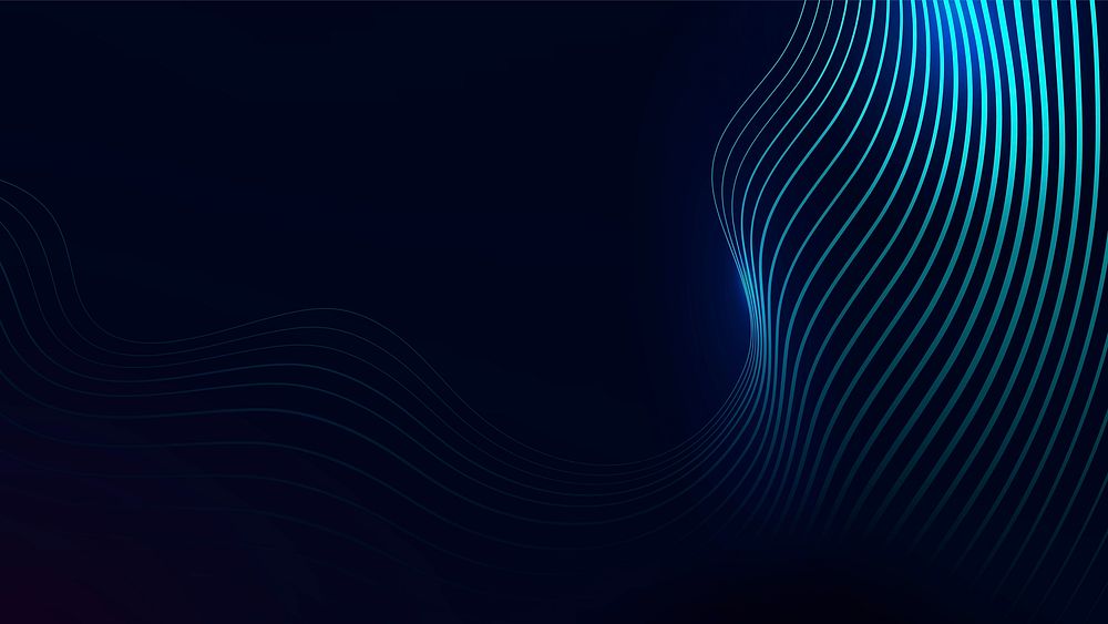 Digital technology background with abstract wave border