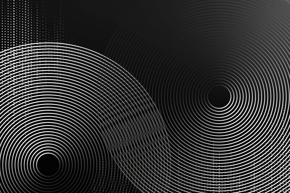 Geometric pattern black technology background with circles