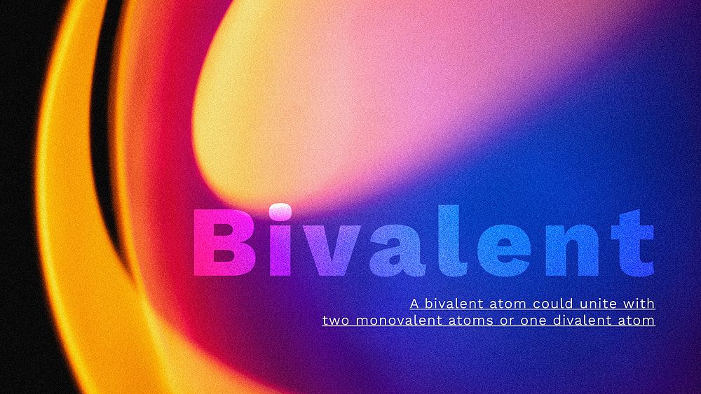 Bivalent word with gradient sunset projector lamp for blog banner