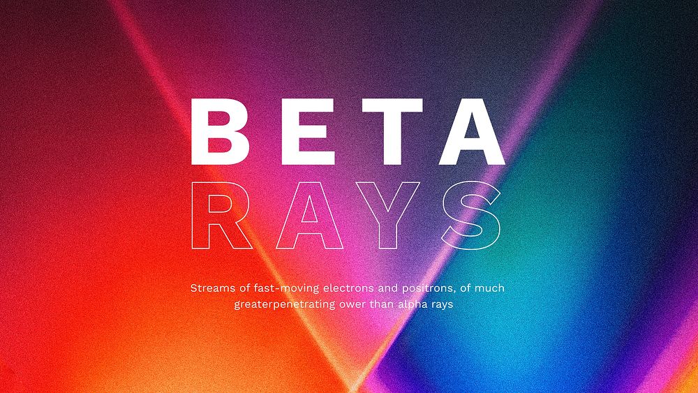 Aesthetic banner with beta rays word