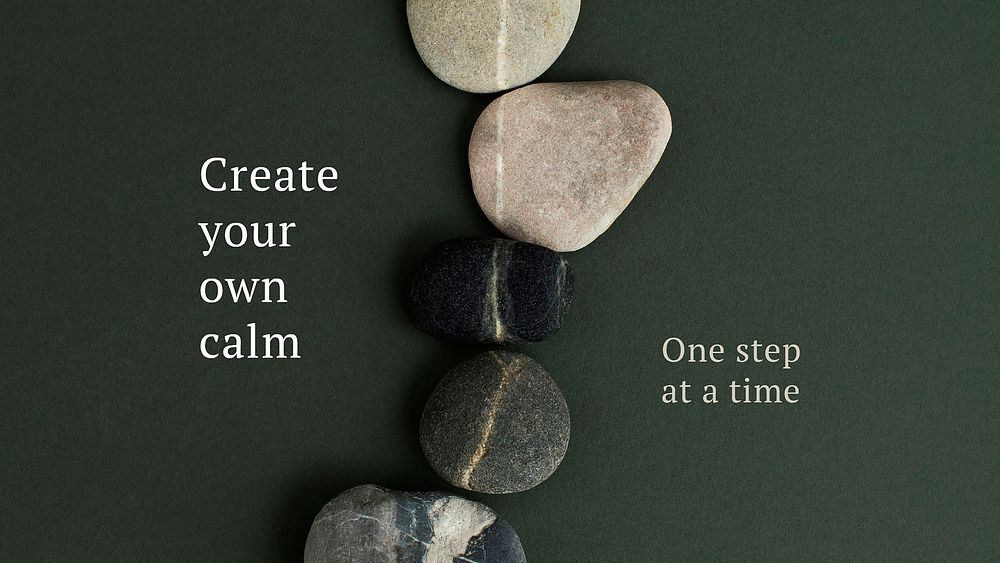 Create calmness wellness template vector minimal blog banner