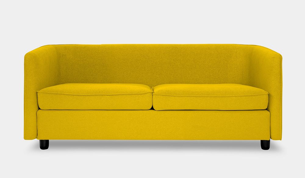 Yellow tuxedo sofa living room furniture