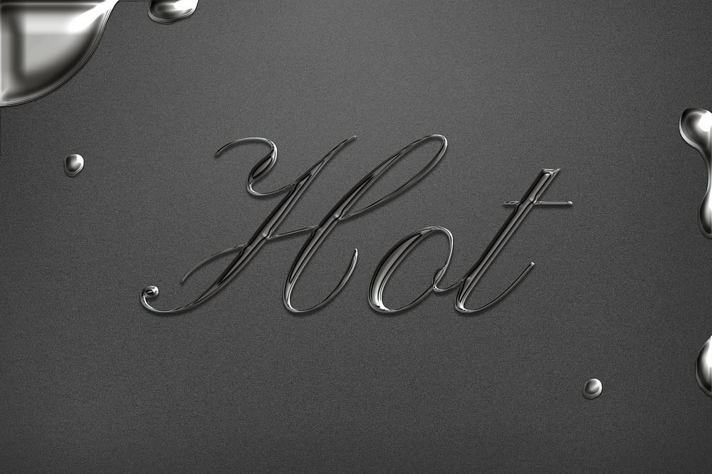 Hot word in gray calligraphy style