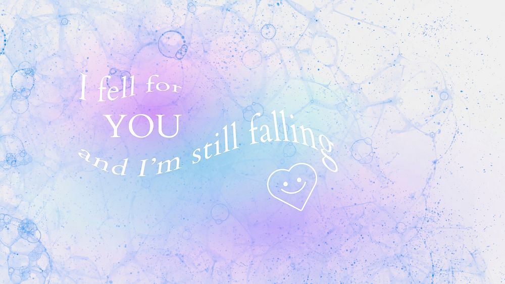 Aesthetic bubble art template vector with love quote blog banner