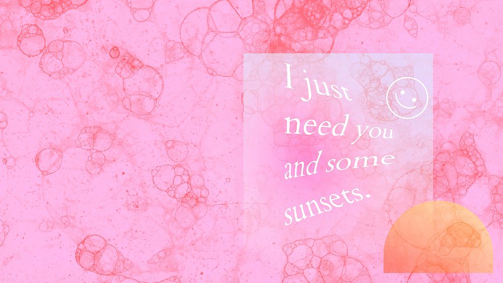 Aesthetic bubble art template vector with romantic quote blog banner