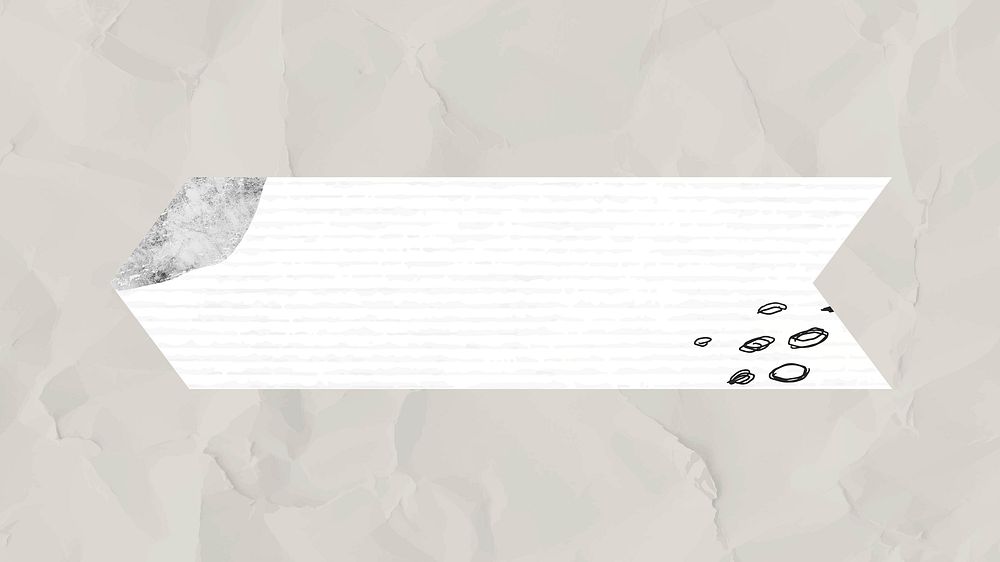 Arrow sticky notes psd element with memphis drawing, white lined paper