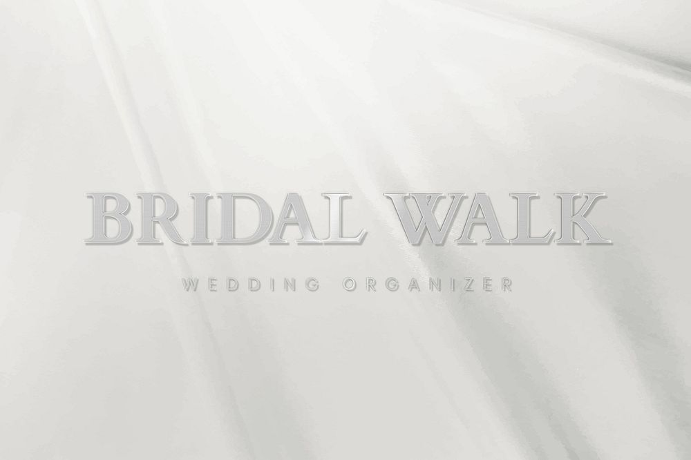 Metallic silver logo template vector for wedding organizer