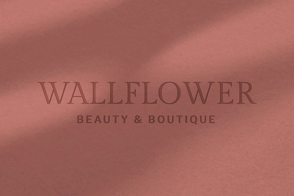 Letterpress business logo template vector for boutique brands