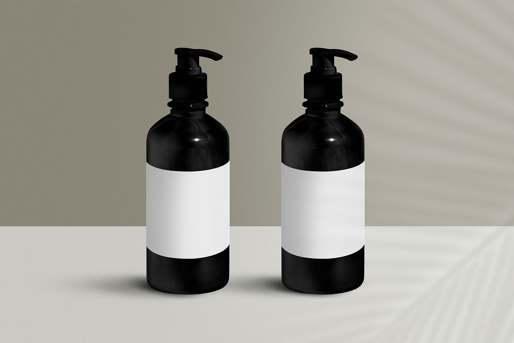 Pump bottle, blank product packaging design
