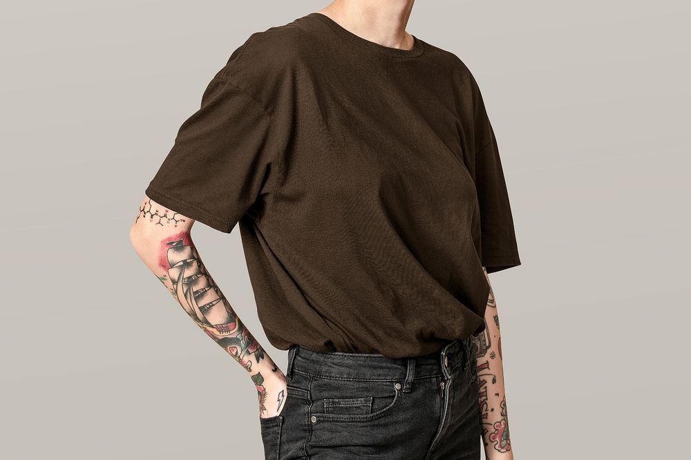 Vintage t-shirt, blank oversized apparel design