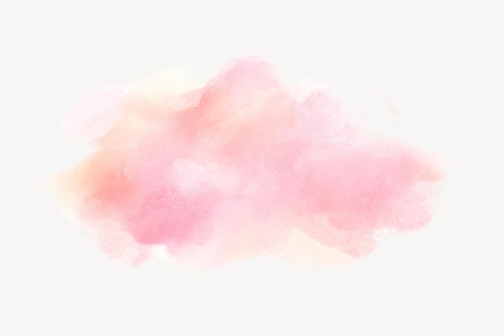 Aesthetic cloud clipart, watercolor design