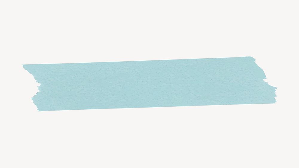 Washi tape collage element, blue design psd