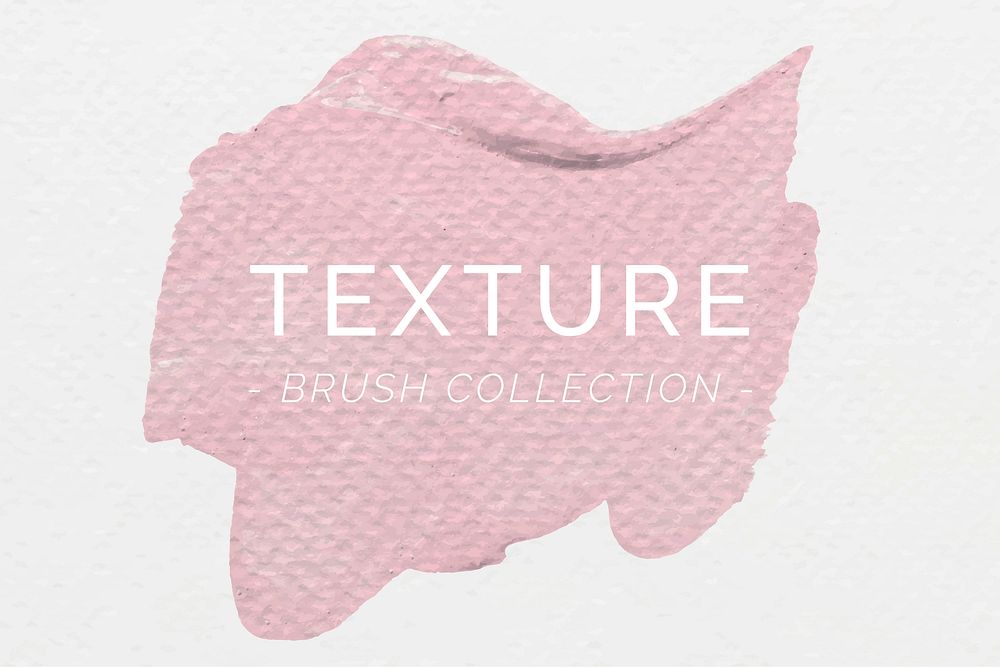 Pastel pink oil paint brush stroke texture on a plain paper background vector
