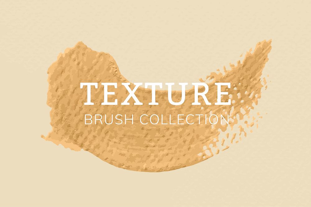 Yellow oil paint brush stroke texture on a plain paper background vector