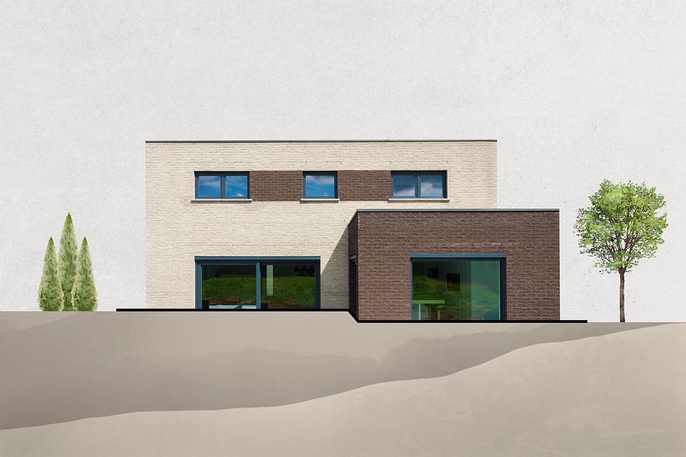 Modern house background, architecture design