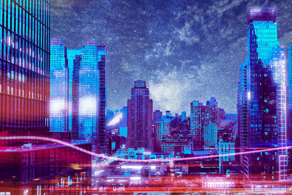 Futuristic city background, technology design