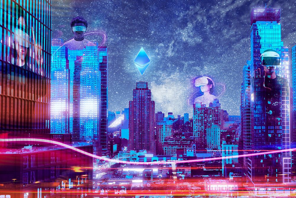 Futuristic city background, technology design