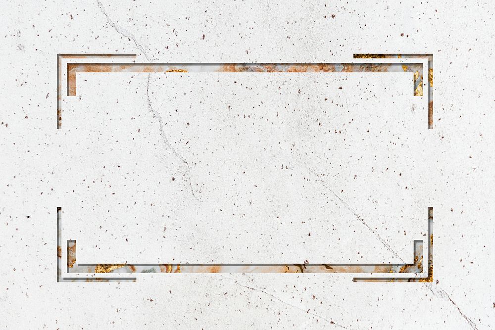Rectangle frame on white marble textured background