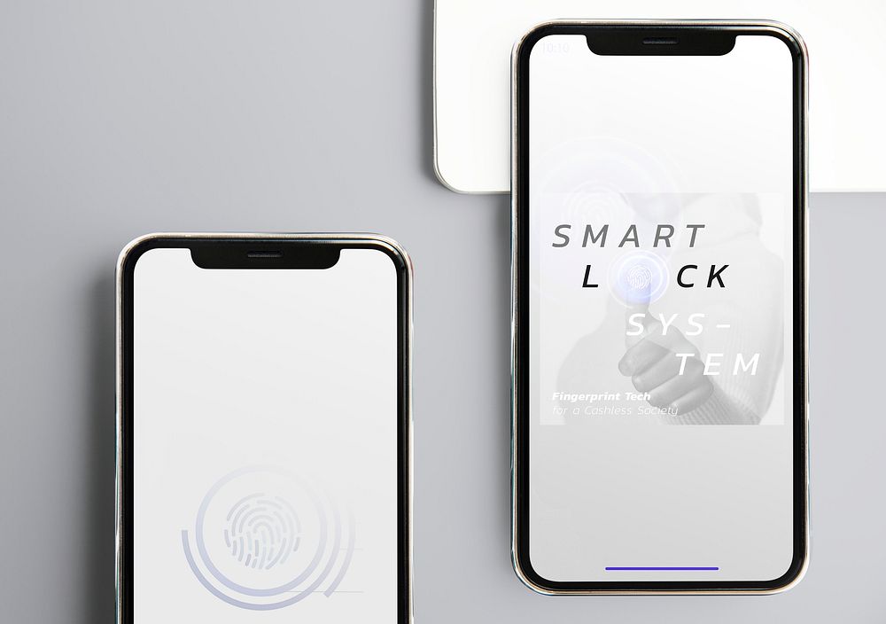 Smart lock on mobile screen innovative future technology