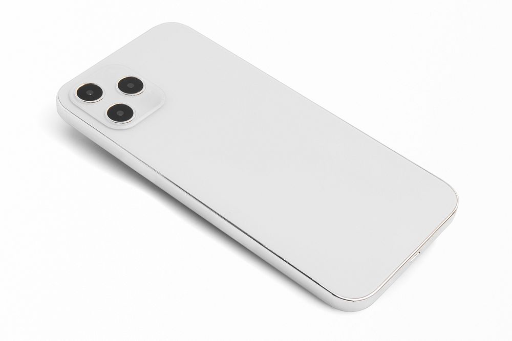 White smartphone rear view innovative technology