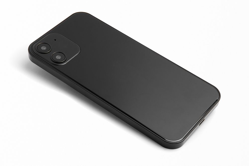 Black smartphone rear view innovative technology