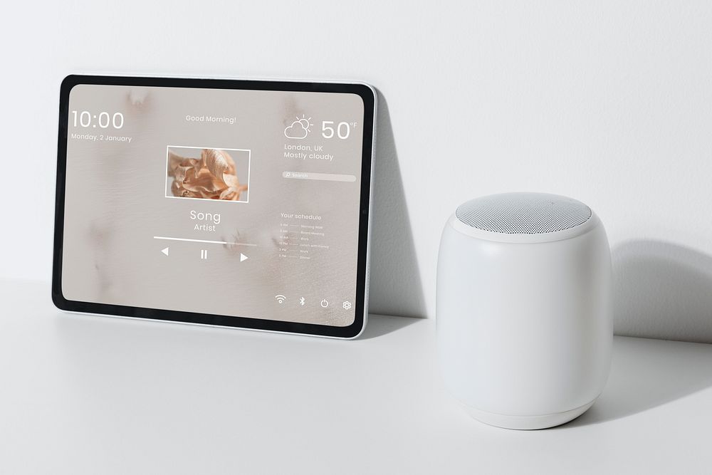 Tablet with smart speaker innovative technology