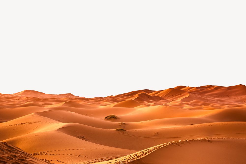 Orange desert landscape border, nature image psd