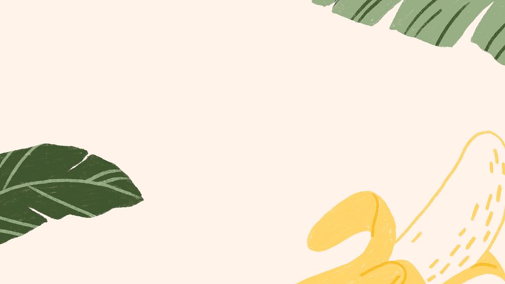 Hand drawn banana social template illustration