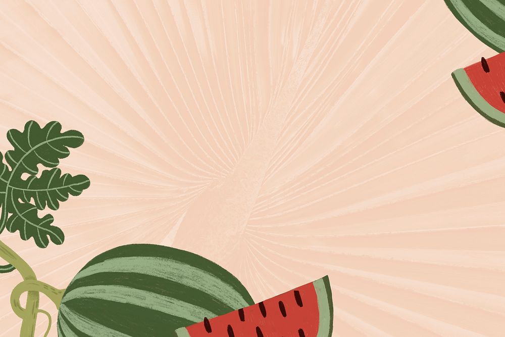 Fresh watermelon social template illustration 