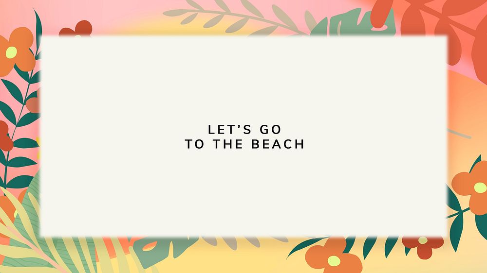 Lets go to the beach template