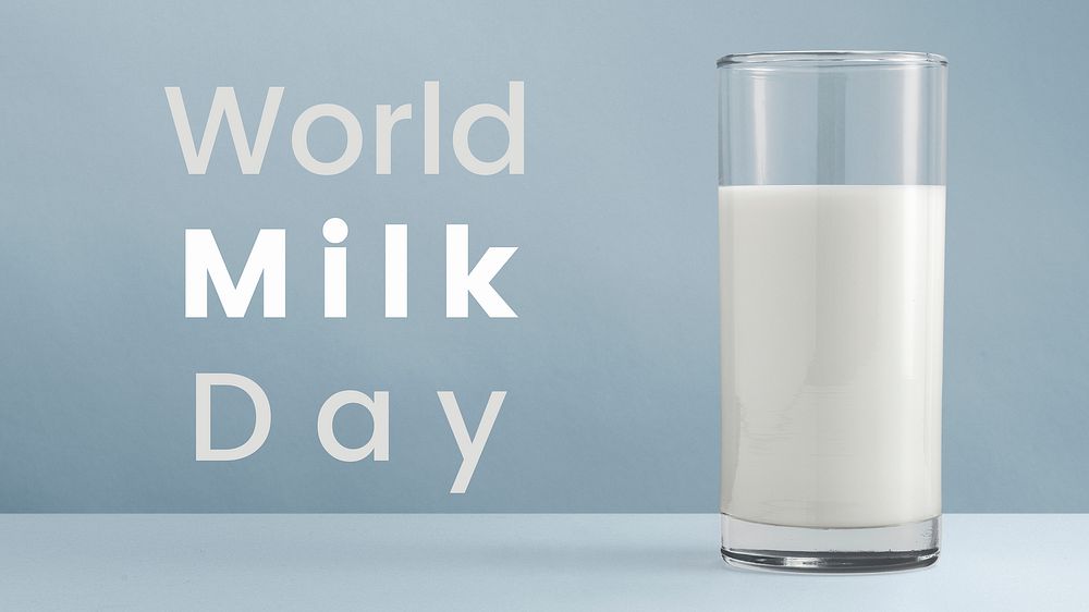 World milk day presentation template vector