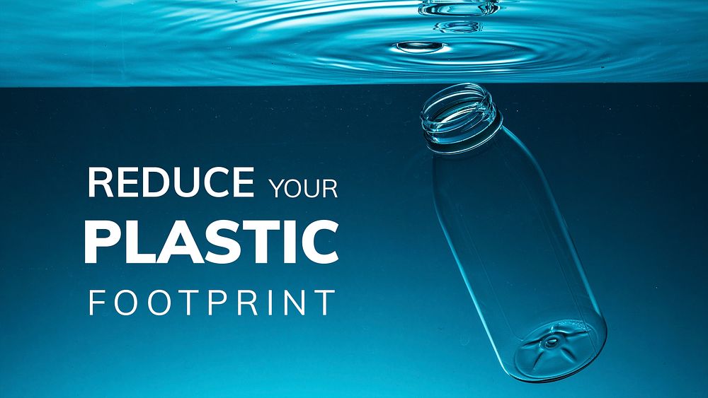 Reduce your plastic footprint presentation temple mockup