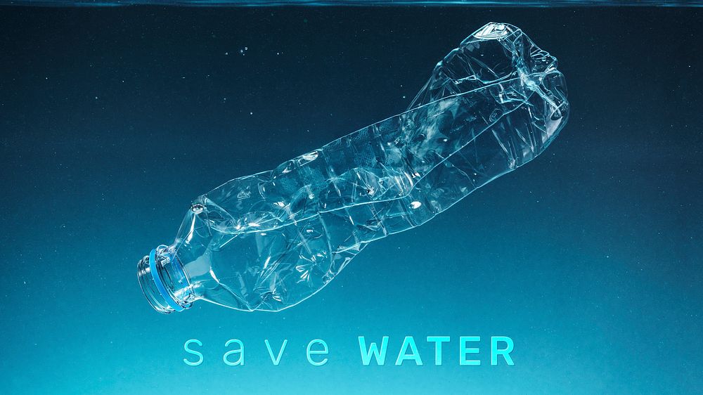 Save water presentation template vector