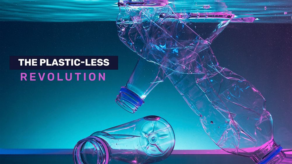 The plastic less revolution presentation template mockup