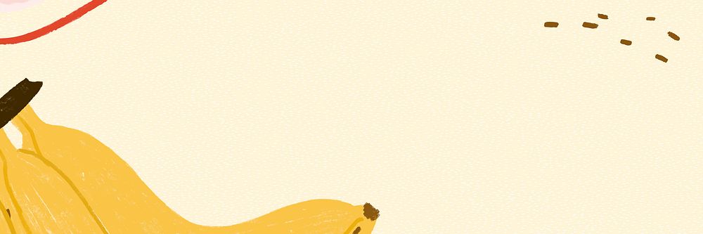 Banana fruit on a beige background design resource 