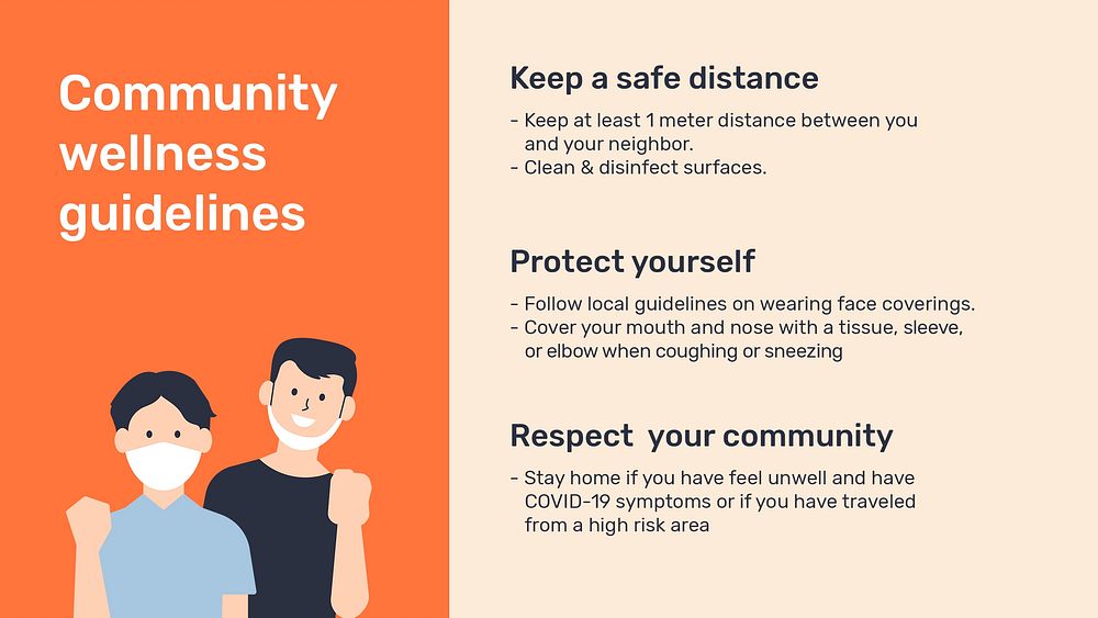 Community wellness guideline psd template