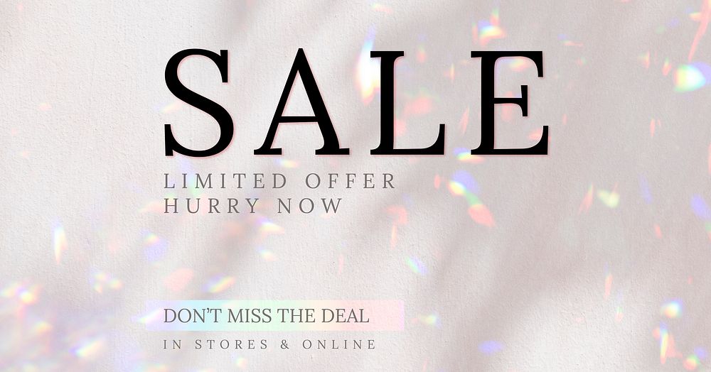 Shop sale ads  with light reflection background