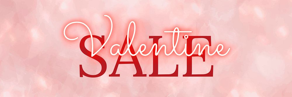 Valentine&rsquo;s day sale template vector editable email header