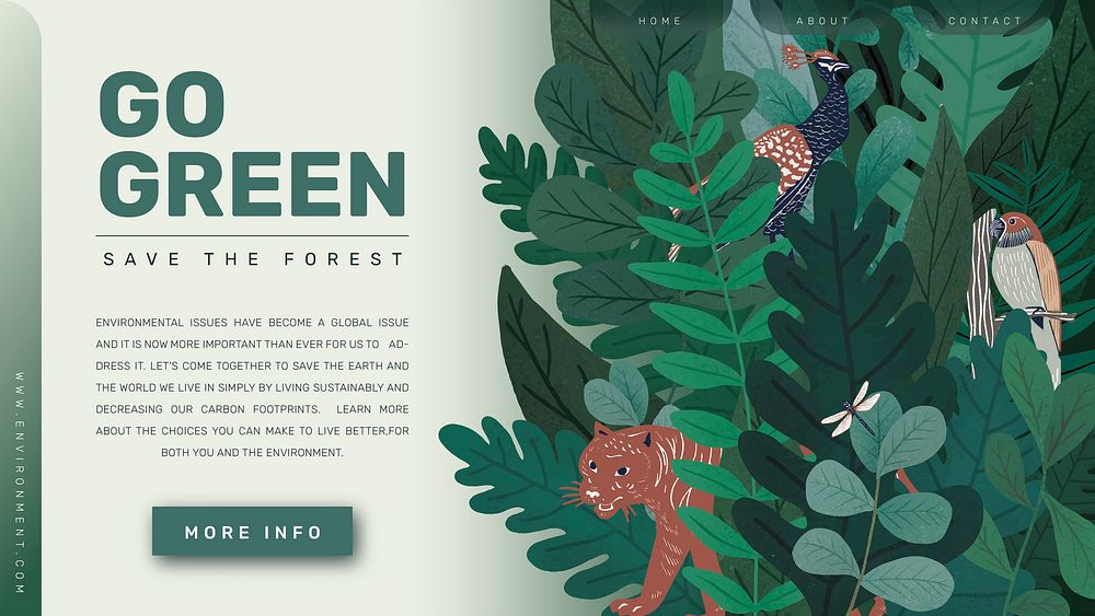Go green nature ecology blog banner