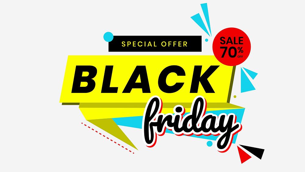 Vector Black Friday colorful promotional poster template