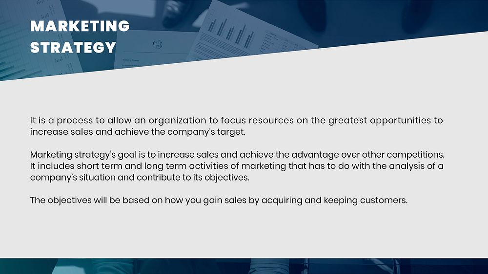 Business marketing strategy psd presentation editable template