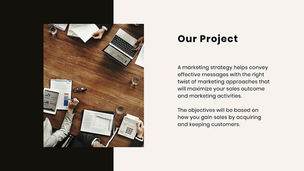 Business marketing vector presentation editable template