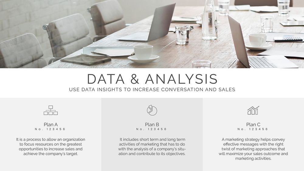 Business marketing analysis vector editable template