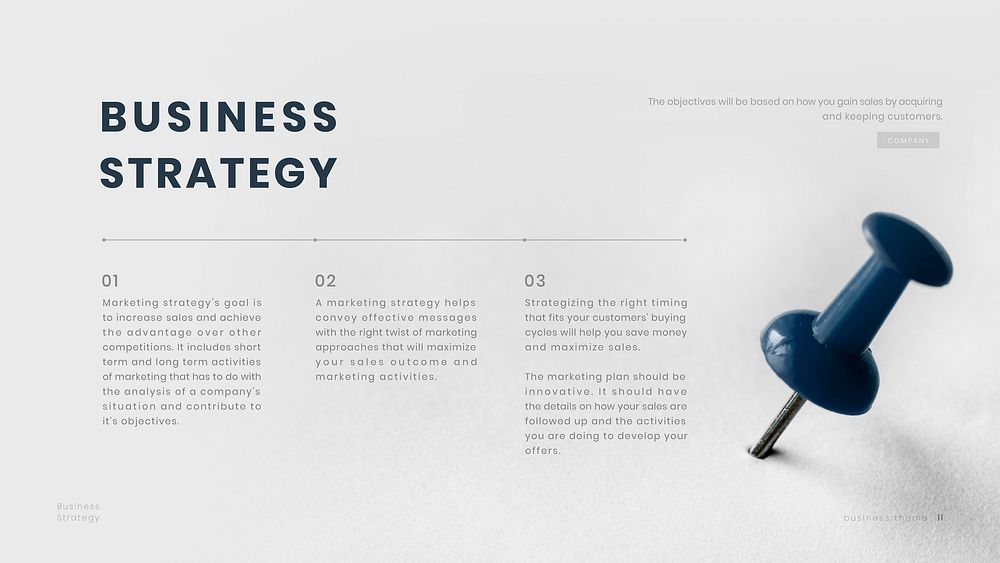 Business marketing strategy vector presentation editable template