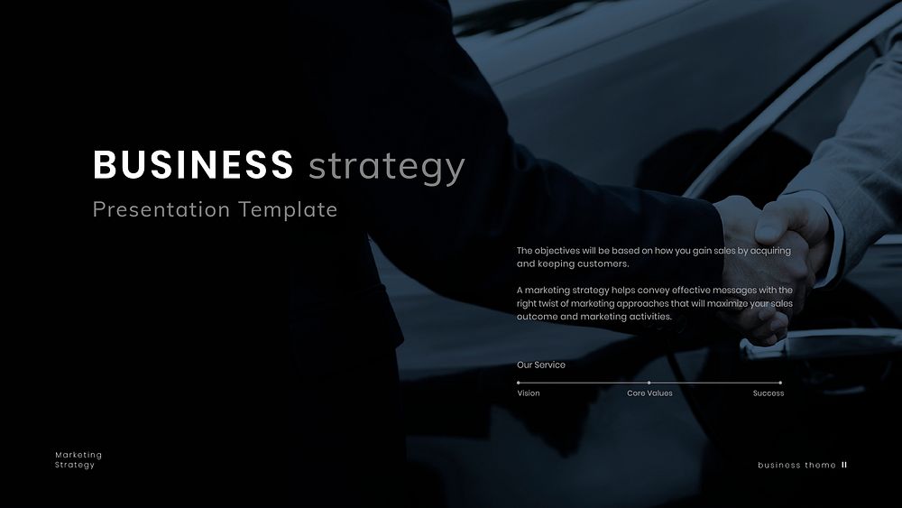 Business marketing strategy psd presentation editable template