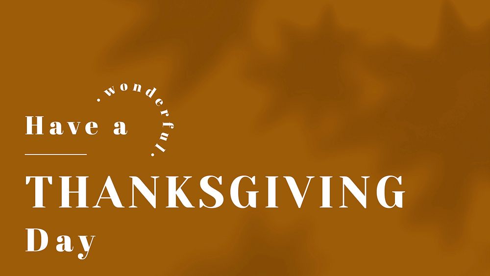 Thanksgiving greeting message template vector brown blog banner