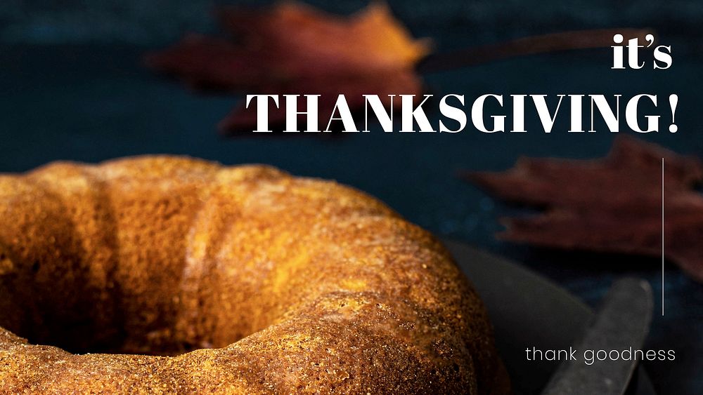 Thanksgiving fruitcake vector template blog banner