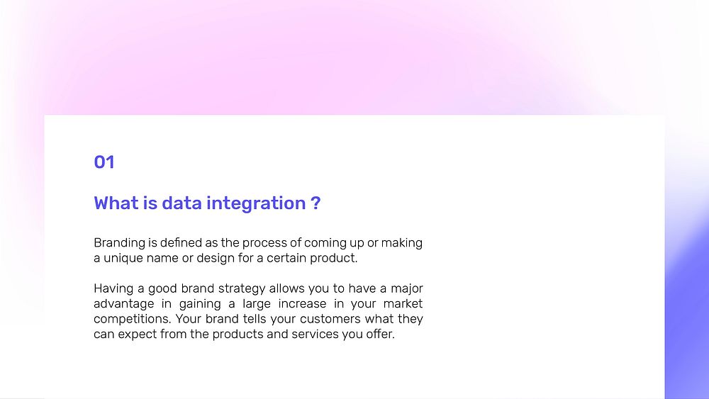 Purple gradient data presentation psd template